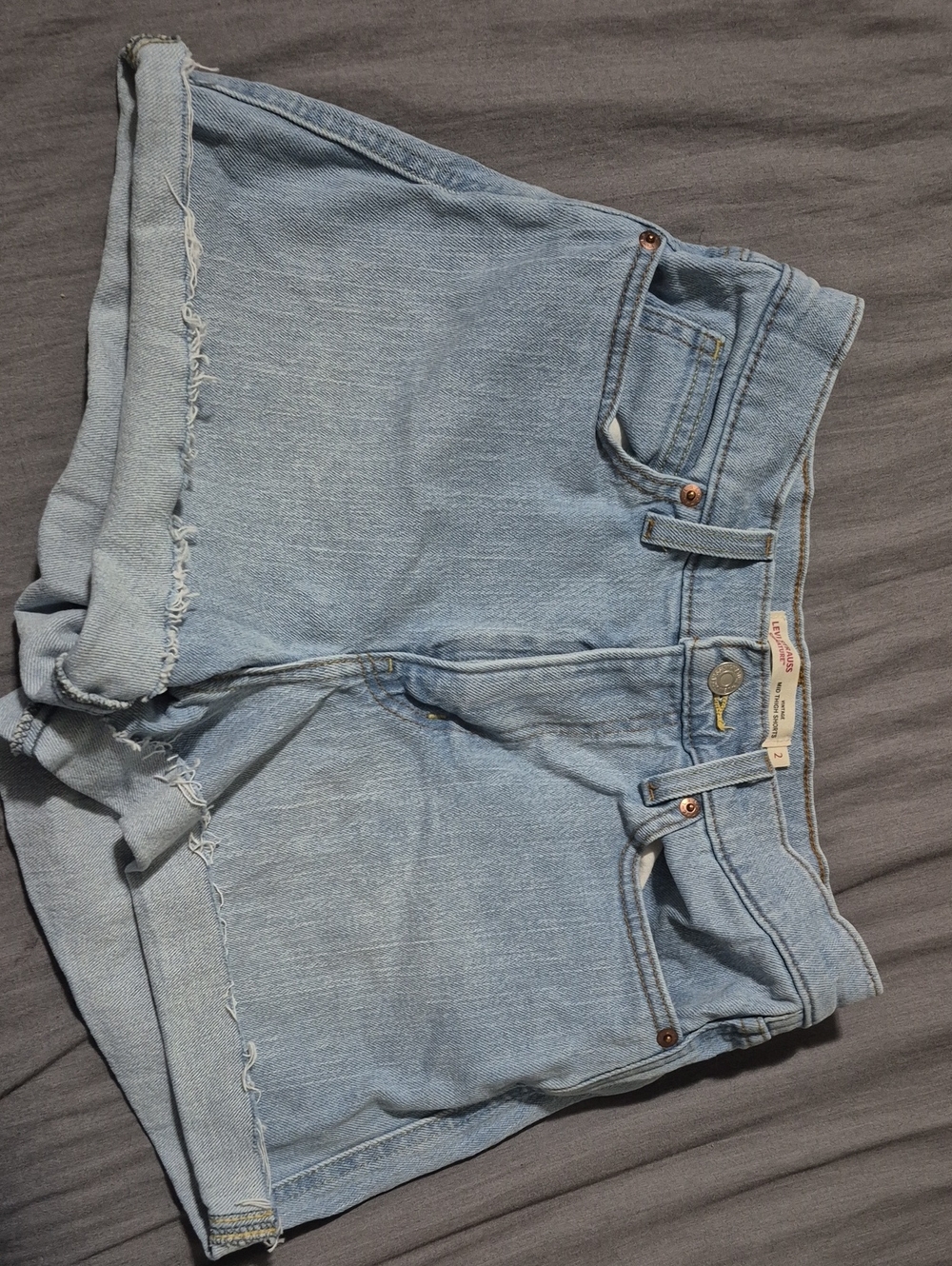 Signature by Levi Strauss Light Wash Denim Cutoff Shorts